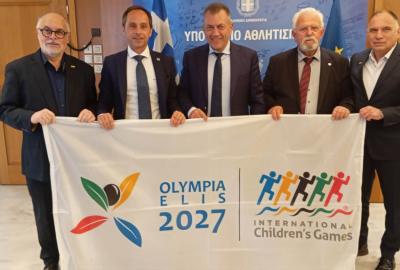 Με την αμέριστη στήριξη της Πολιτείας προχωρά η μεγάλη διοργάνωση των 59ων Παγκόσμιων Παιδικών Αγώνων «ΟΛΥΜΠΙΑ - ΗΛΙΔΑ 2027»